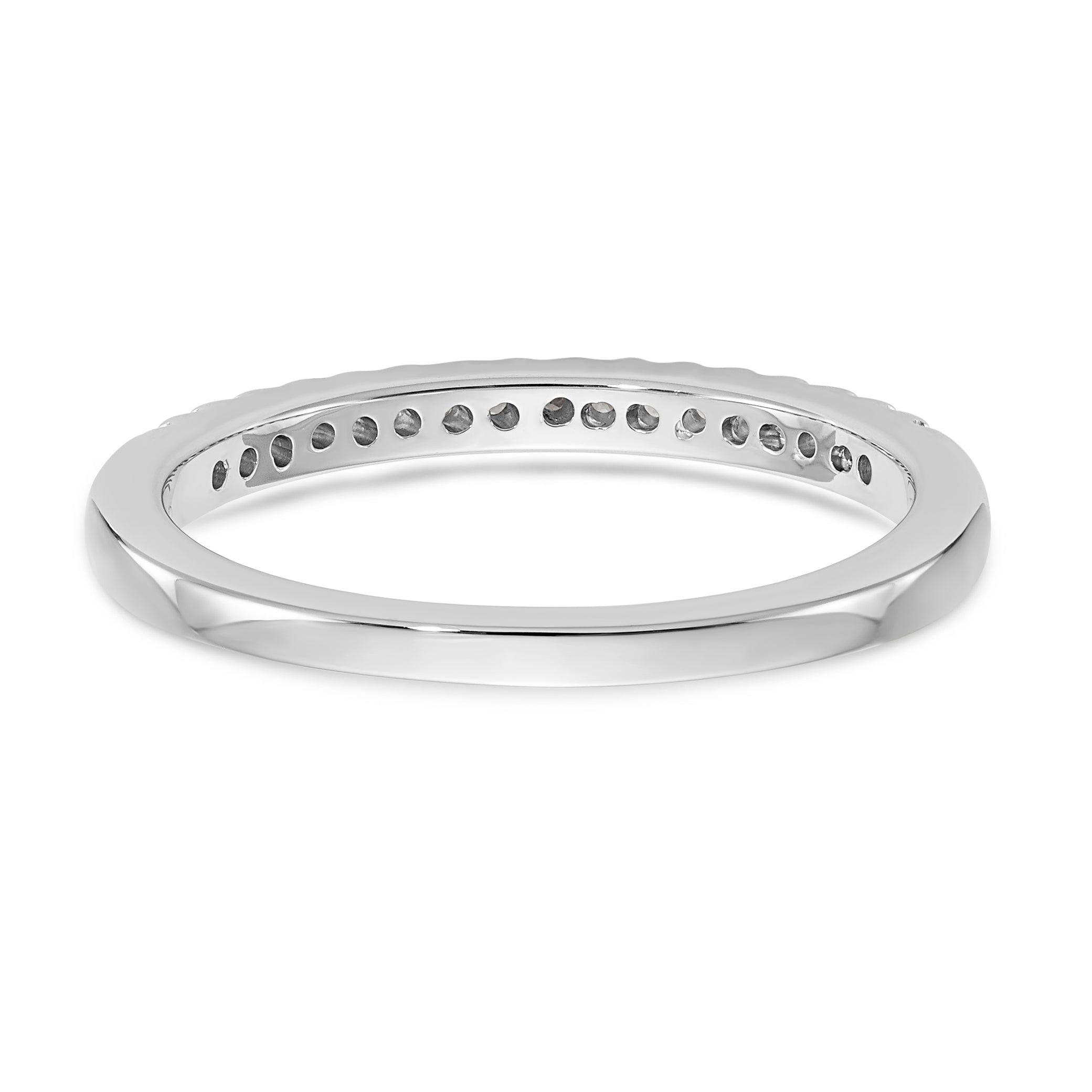 14K Weißgold Diamant-Trauring