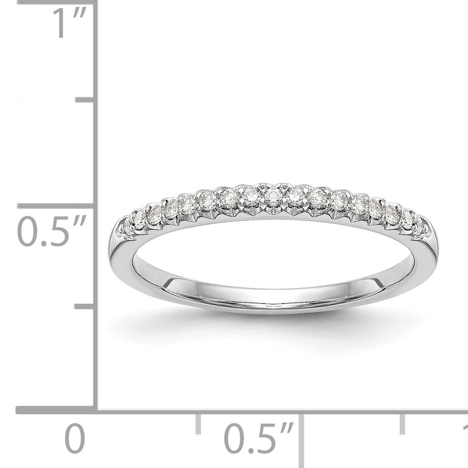 14K Weißgold Diamant-Trauring