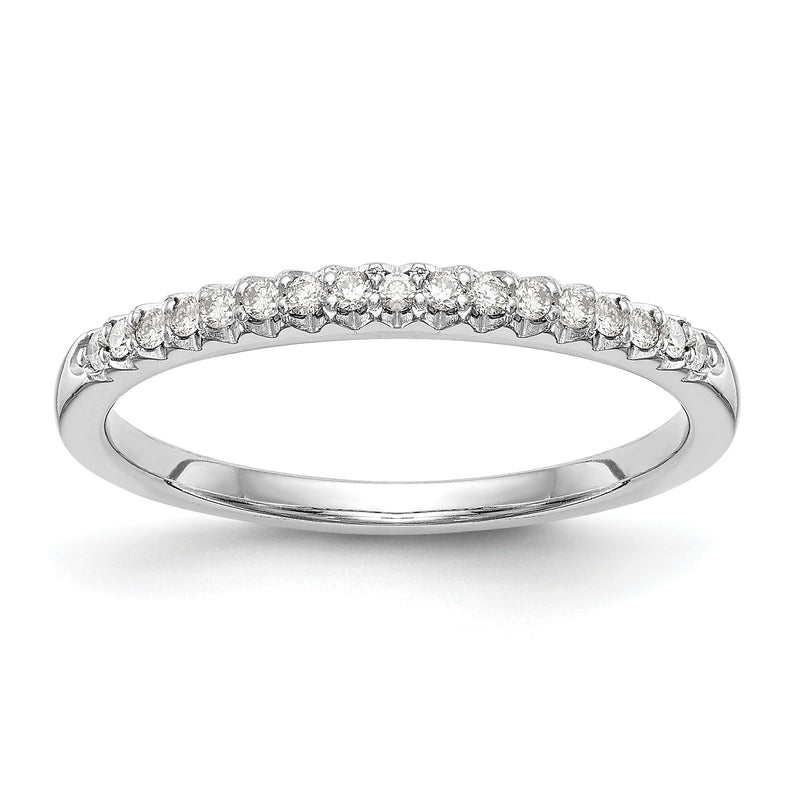 14K Weißgold Diamant-Trauring