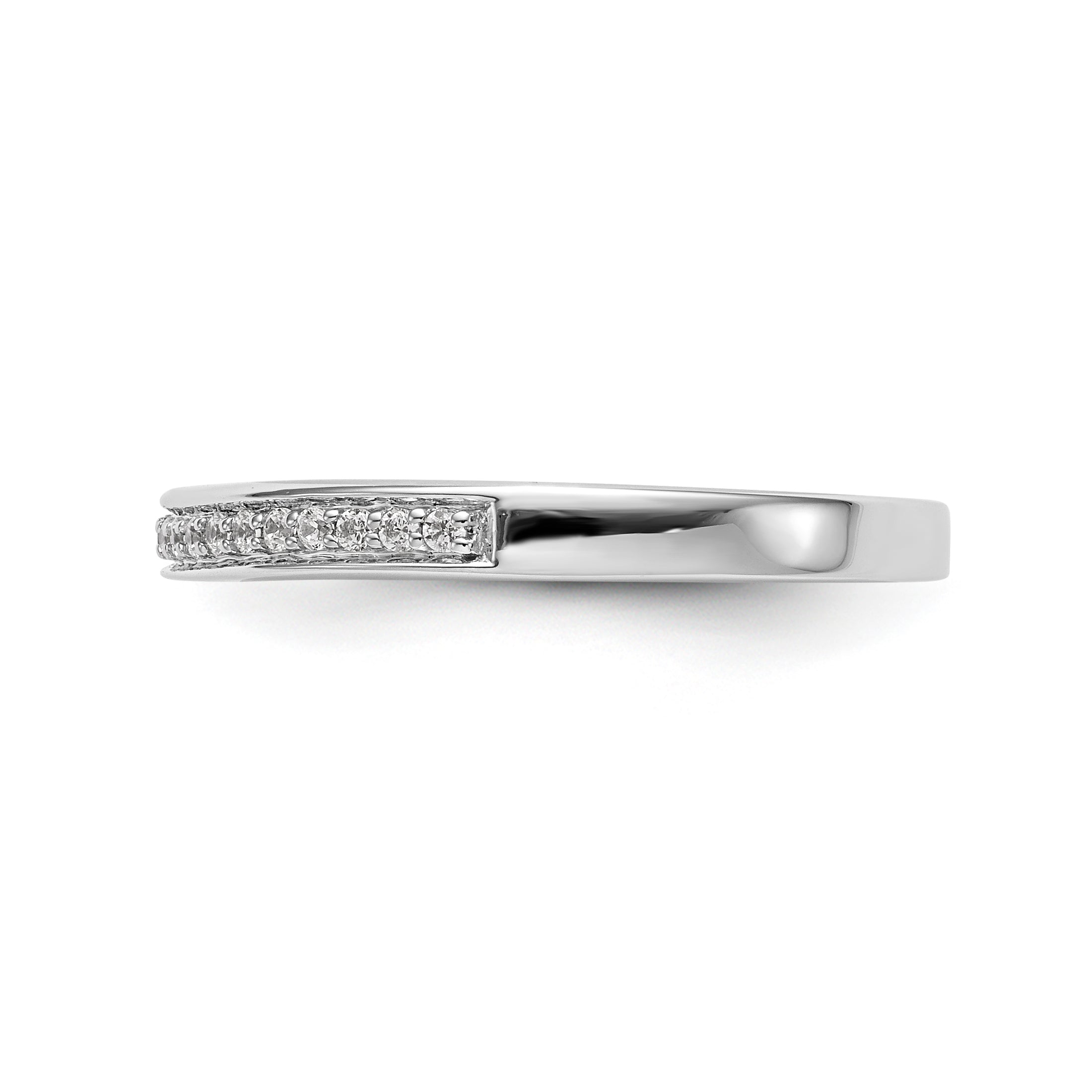 14K Weißgold Diamant-Trauring