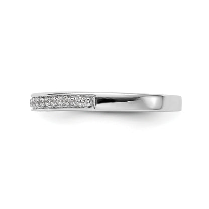 14K Weißgold Diamant-Trauring