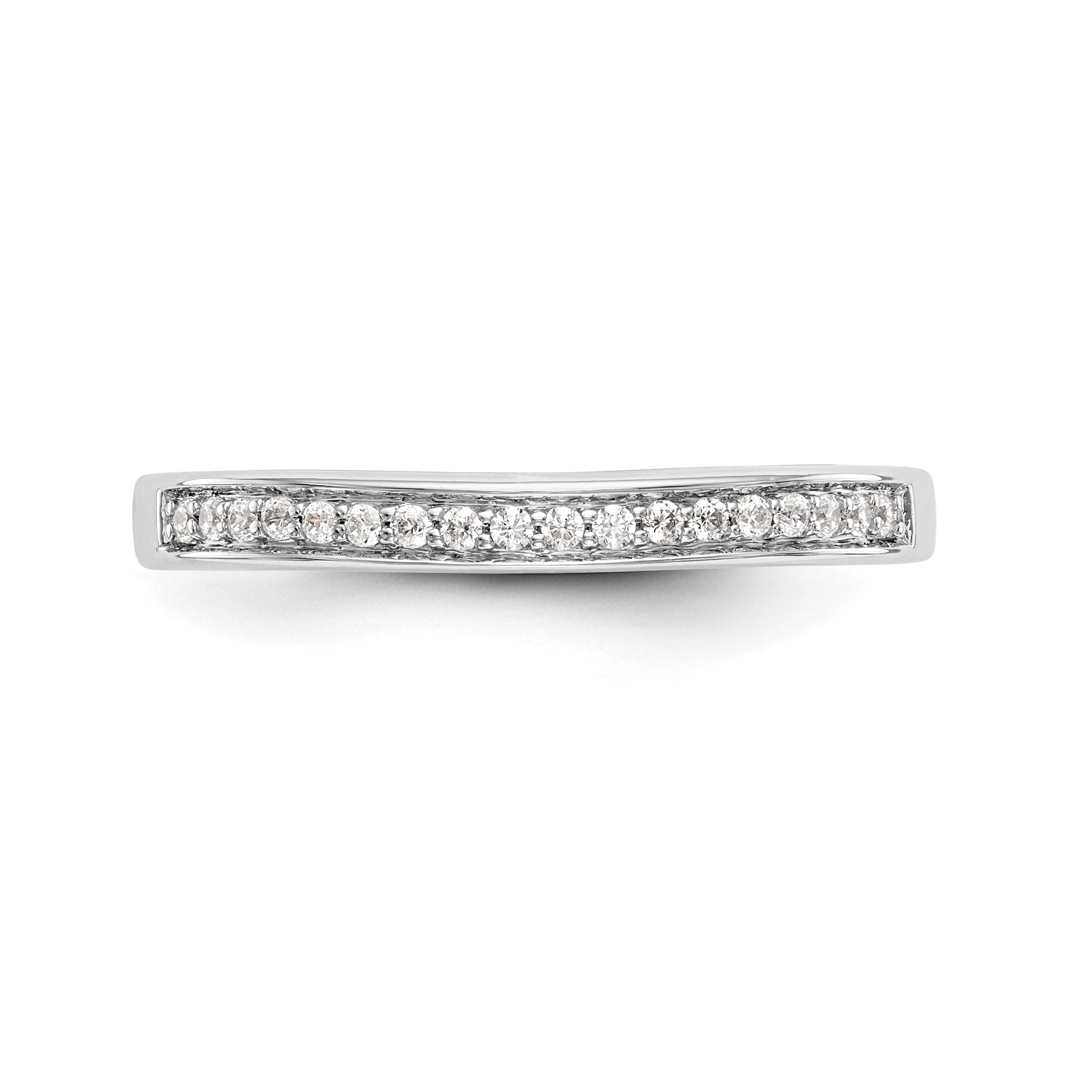14K Weißgold Diamant-Trauring