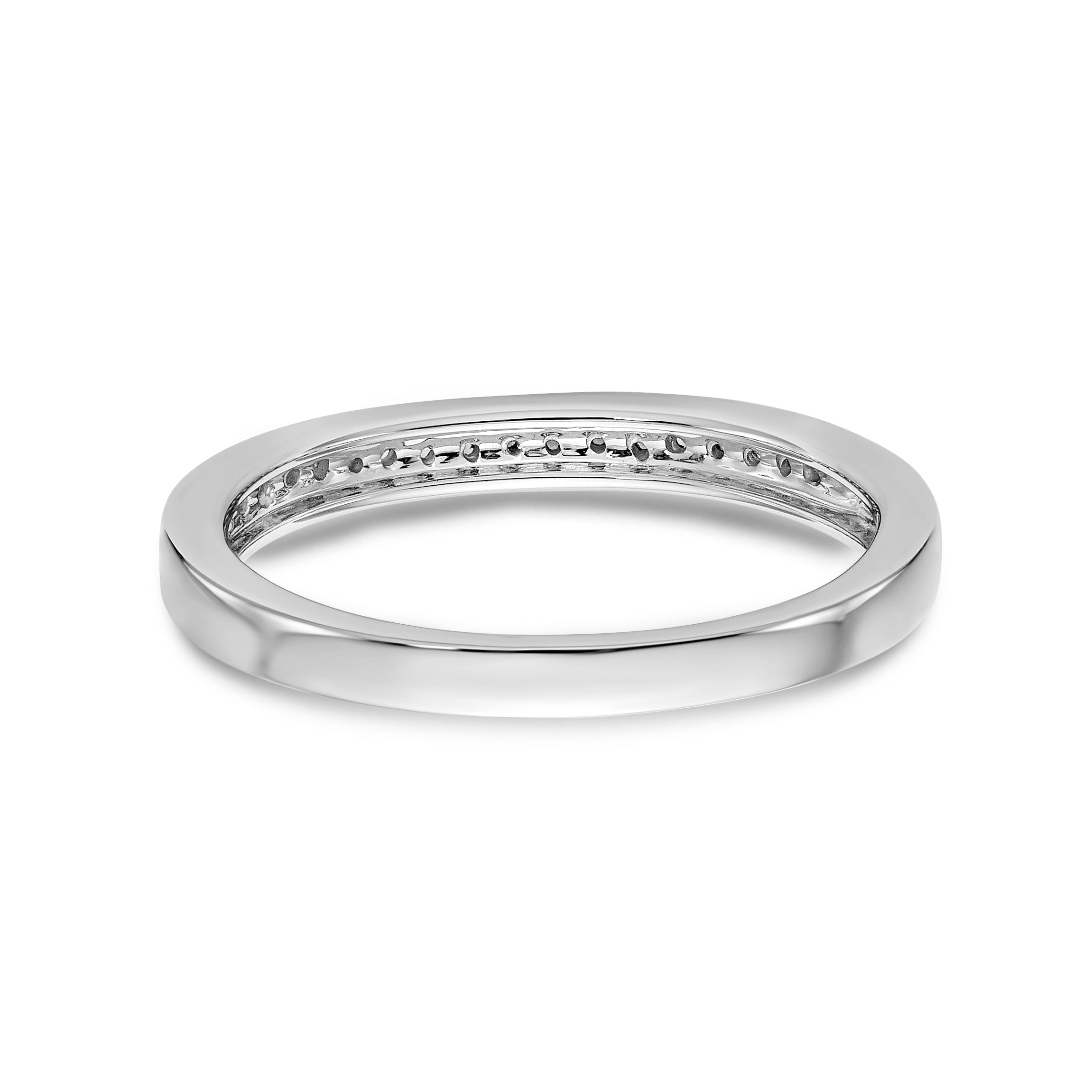 14K Weißgold Diamant-Trauring