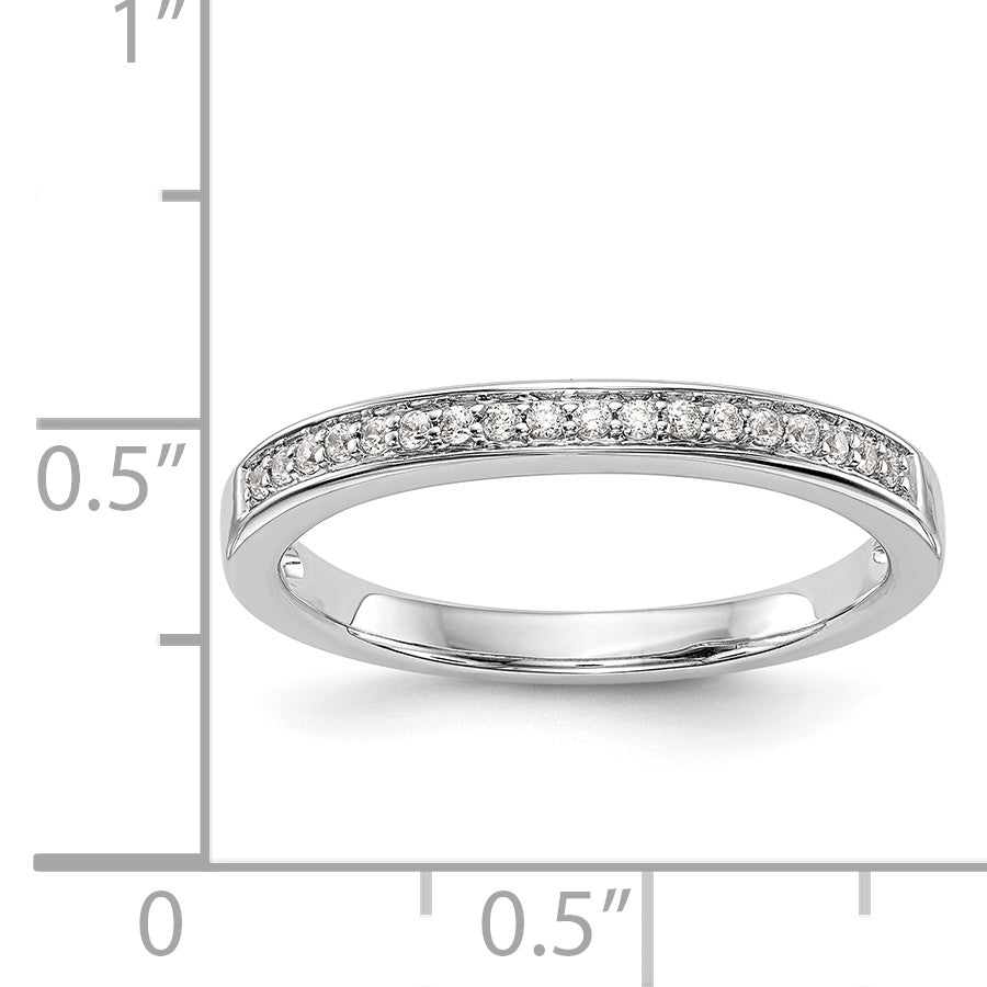 14K Weißgold Diamant-Trauring