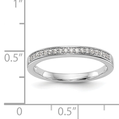 14K Weißgold Diamant-Trauring