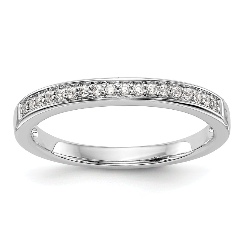 14K Weißgold Diamant-Trauring