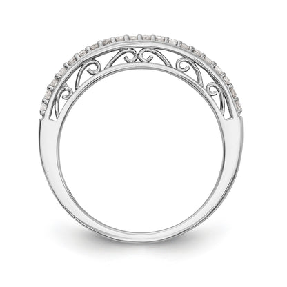 14K Weißgold Diamant-Trauringe im 2er-Set