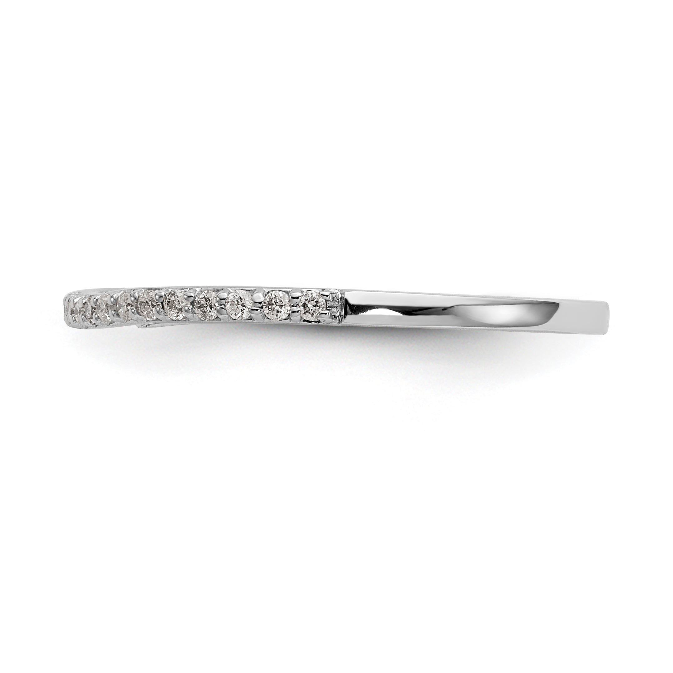 14K Weißgold Diamant-Trauringe im 2er-Set