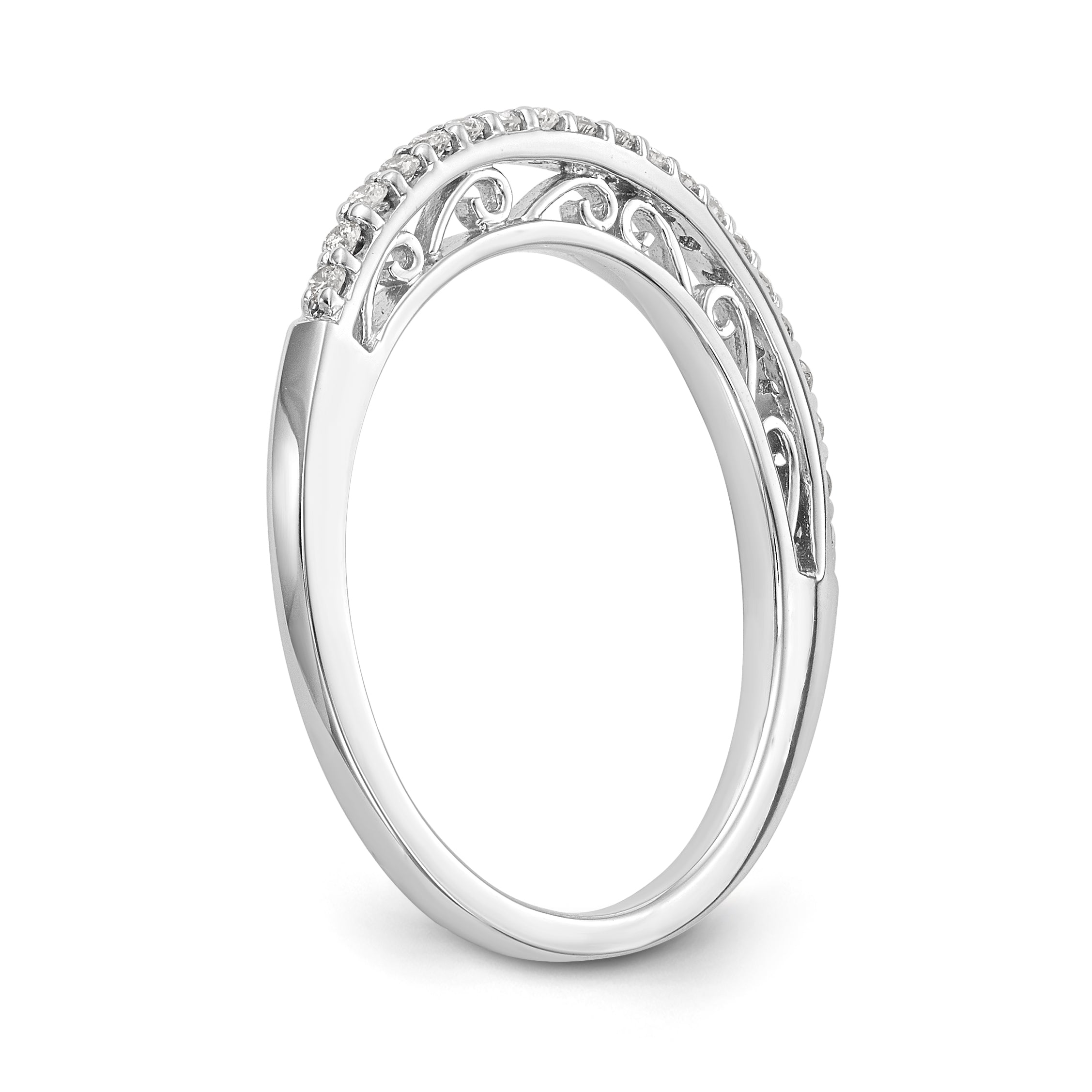 14K Weißgold Diamant-Trauringe im 2er-Set