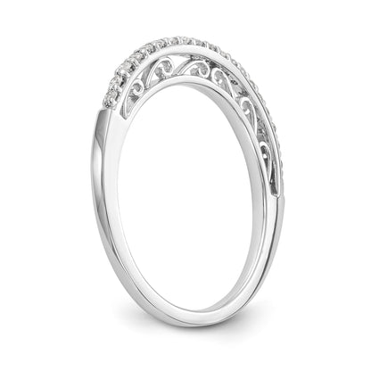 14K Weißgold Diamant-Trauringe im 2er-Set