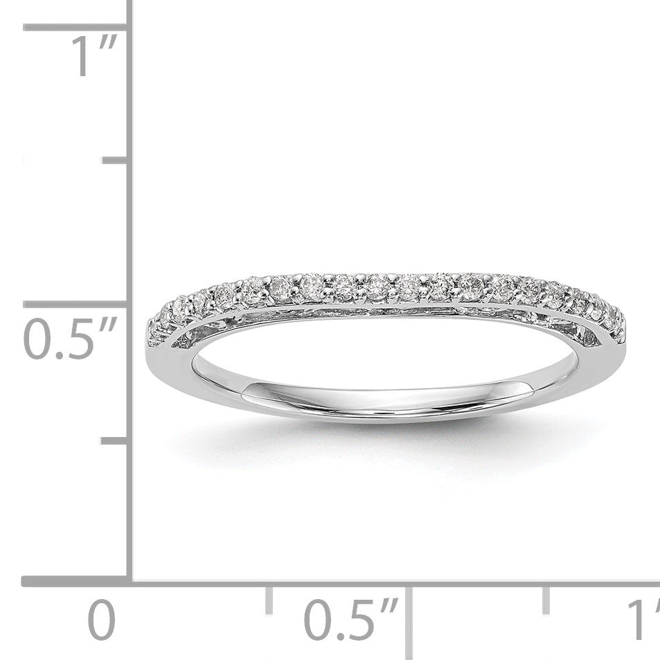 14K Weißgold Diamant-Trauringe im 2er-Set