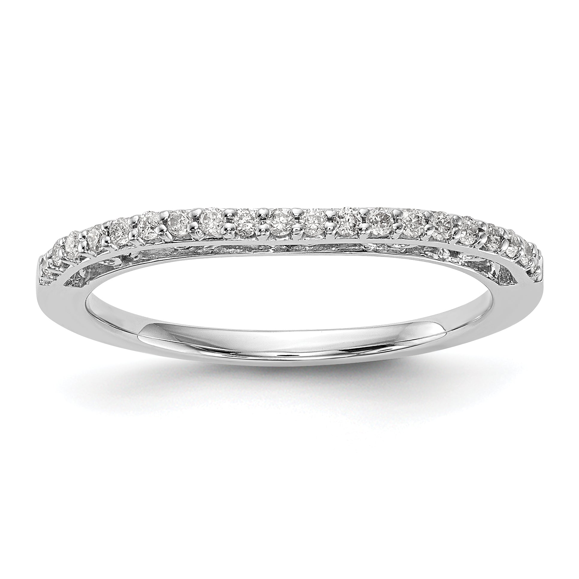 14K Weißgold Diamant-Trauringe im 2er-Set