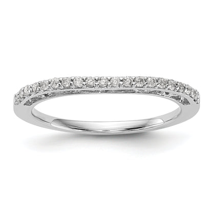 14K Weißgold Diamant-Trauringe im 2er-Set