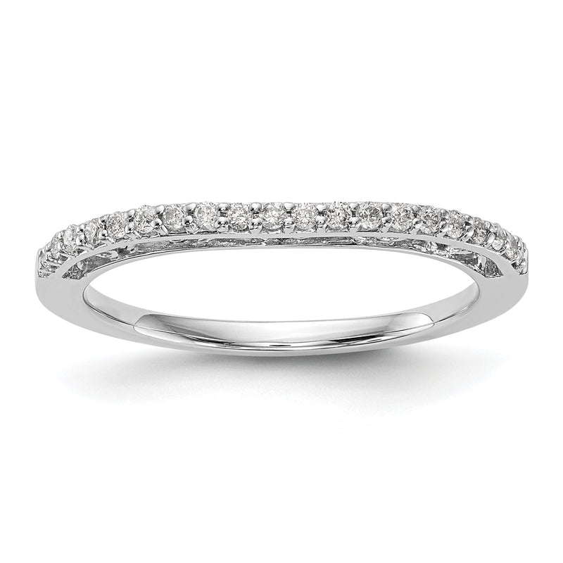 14K Weißgold Diamant-Trauringe im 2er-Set