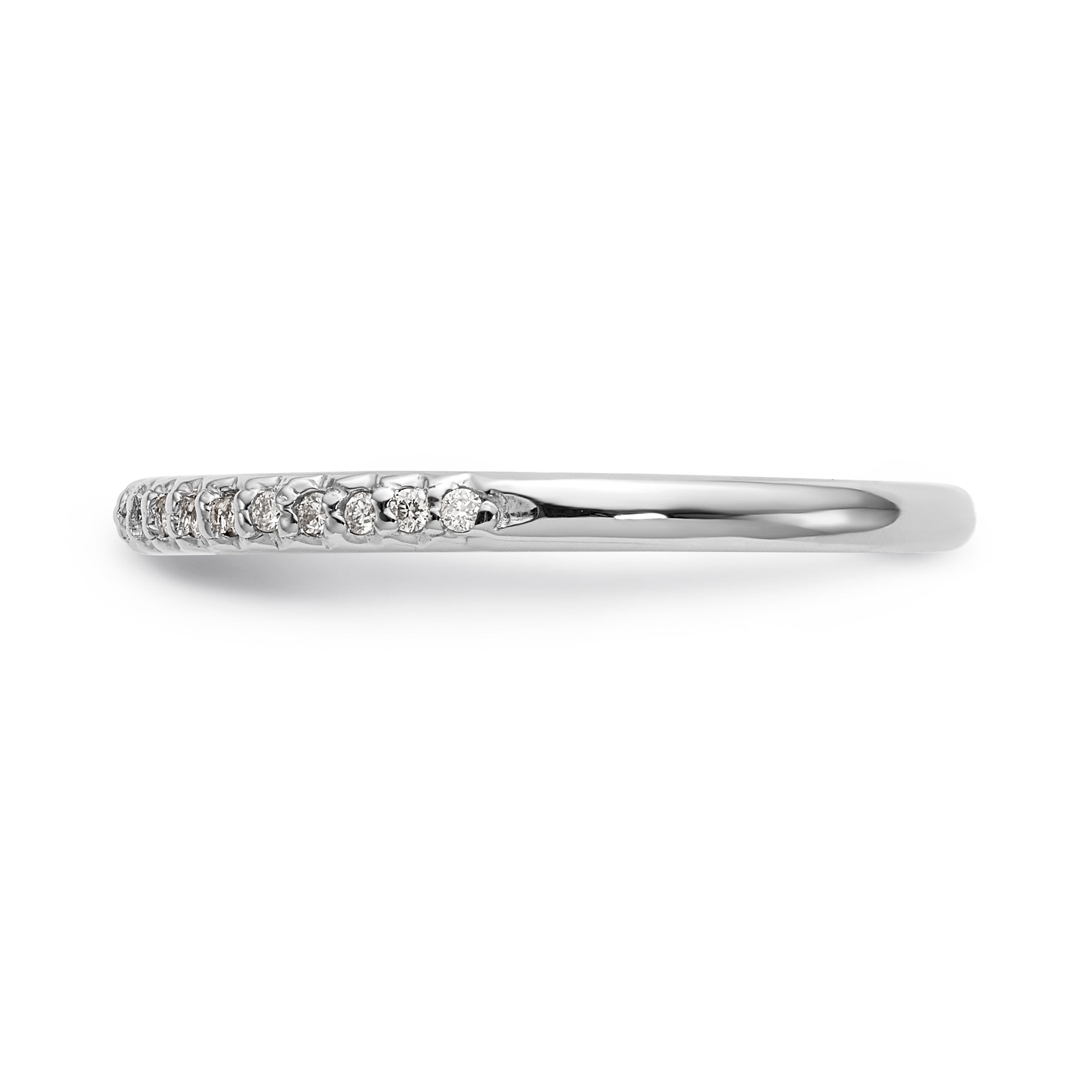 14K Weißgold Diamant-Trauring