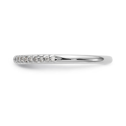 14K Weißgold Diamant-Trauring