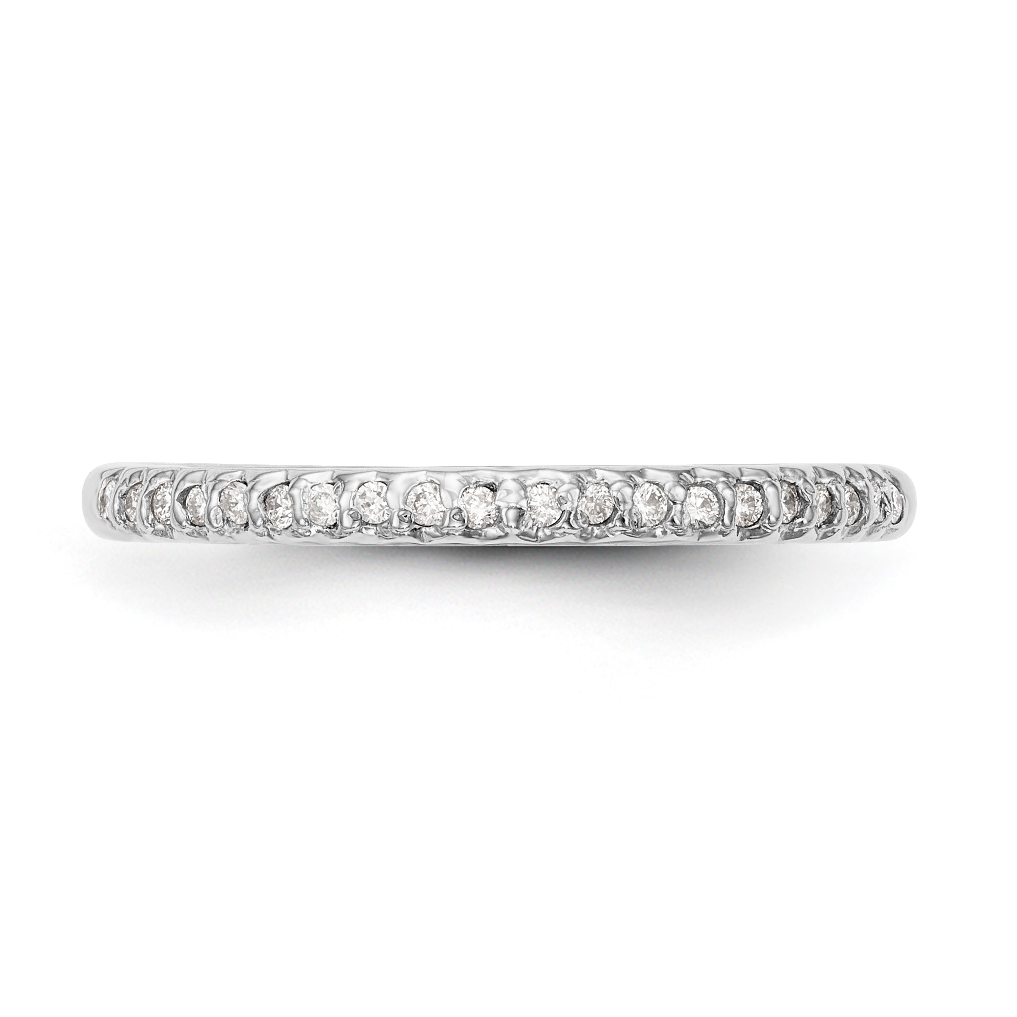 14K Weißgold Diamant-Trauring