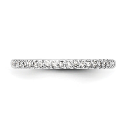 14K Weißgold Diamant-Trauring