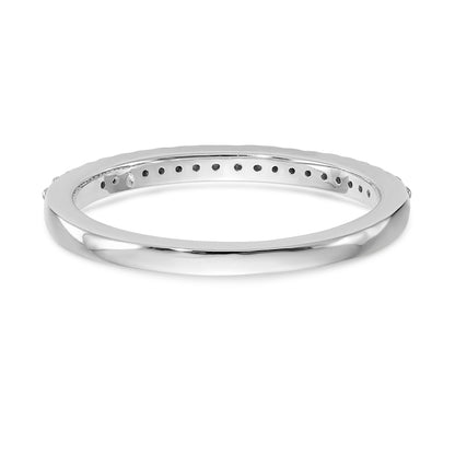 14K Weißgold Diamant-Trauring