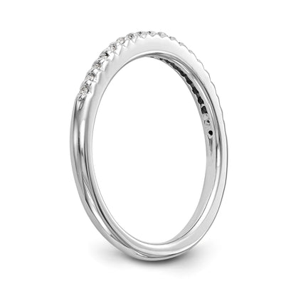 14K Weißgold Diamant-Trauring