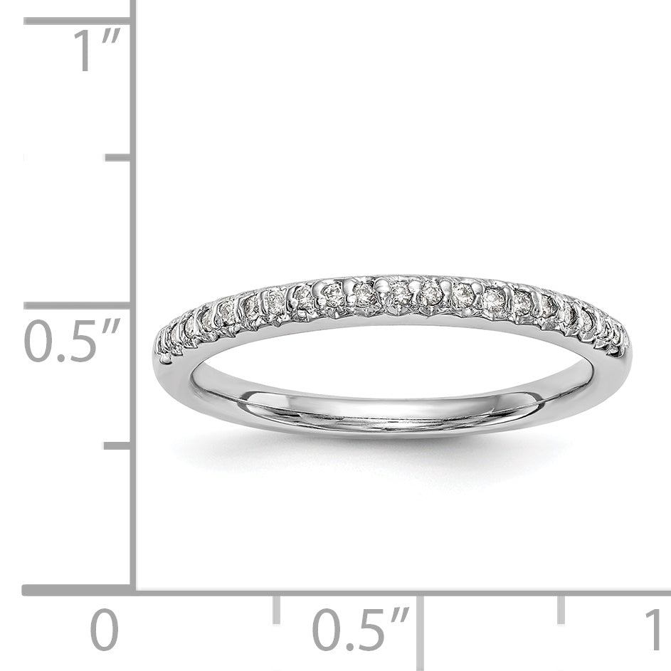 14K Weißgold Diamant-Trauring
