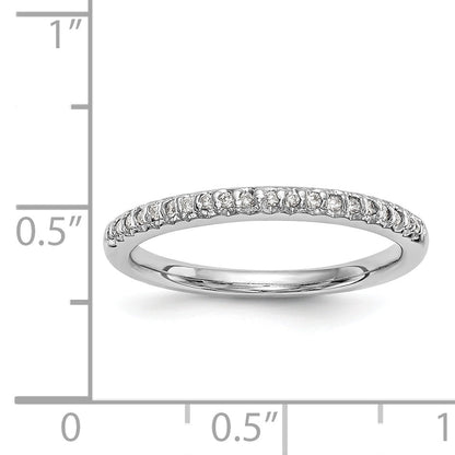 14K Weißgold Diamant-Trauring