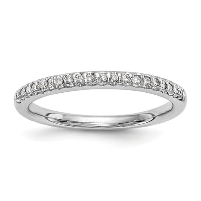 14K Weißgold Diamant-Trauring