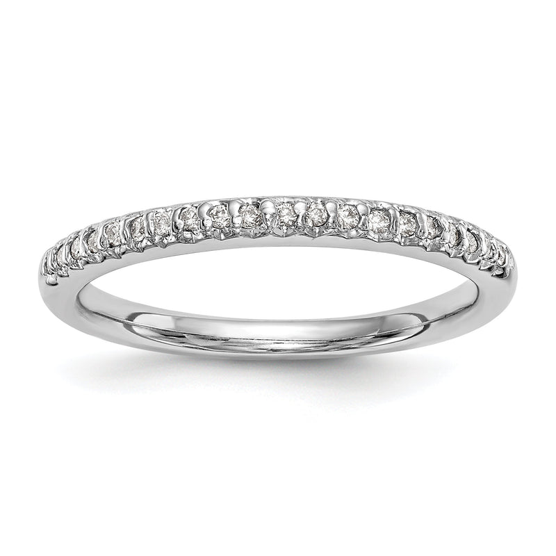 14K Weißgold Diamant-Trauring