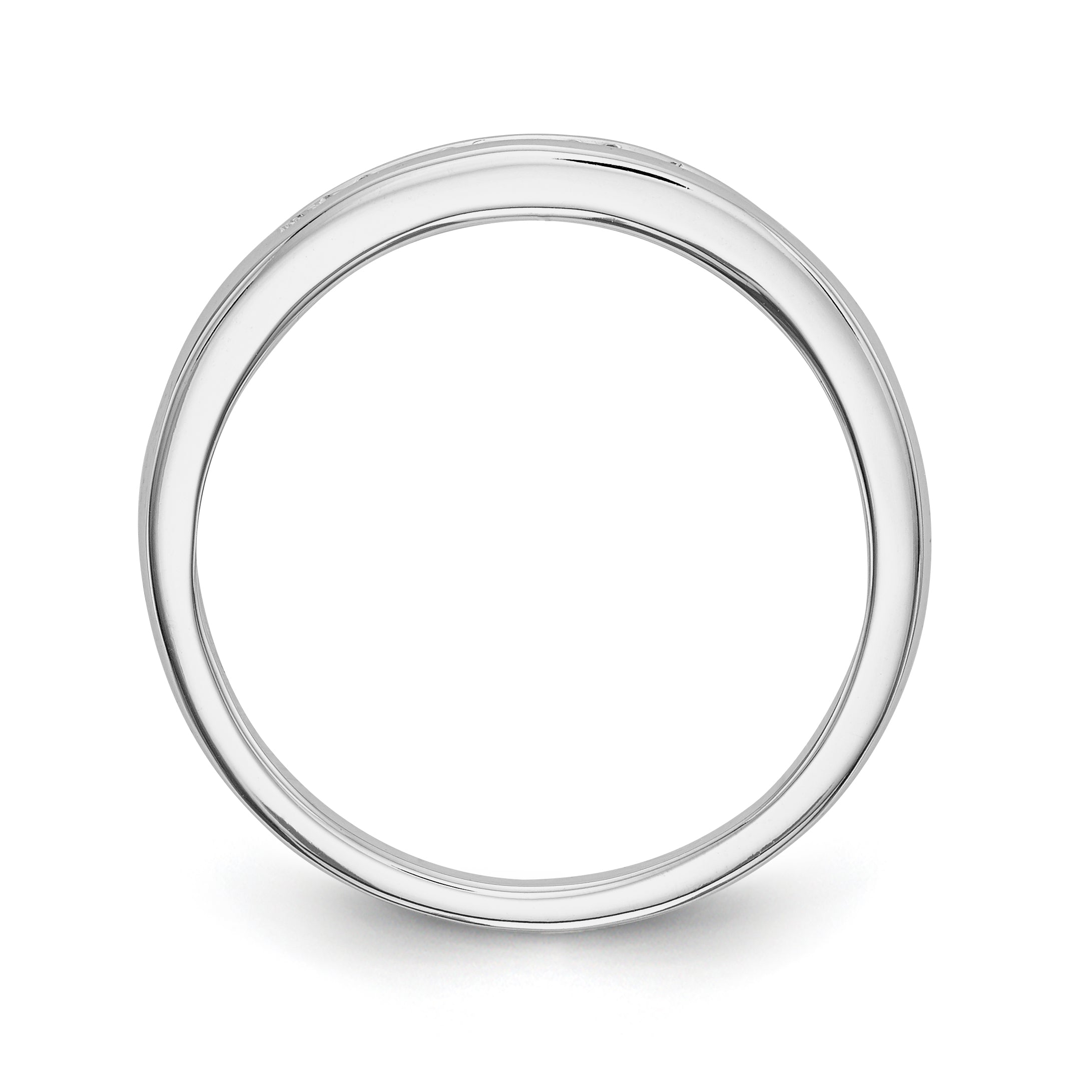 14K Weißgold Diamant-Trauring
