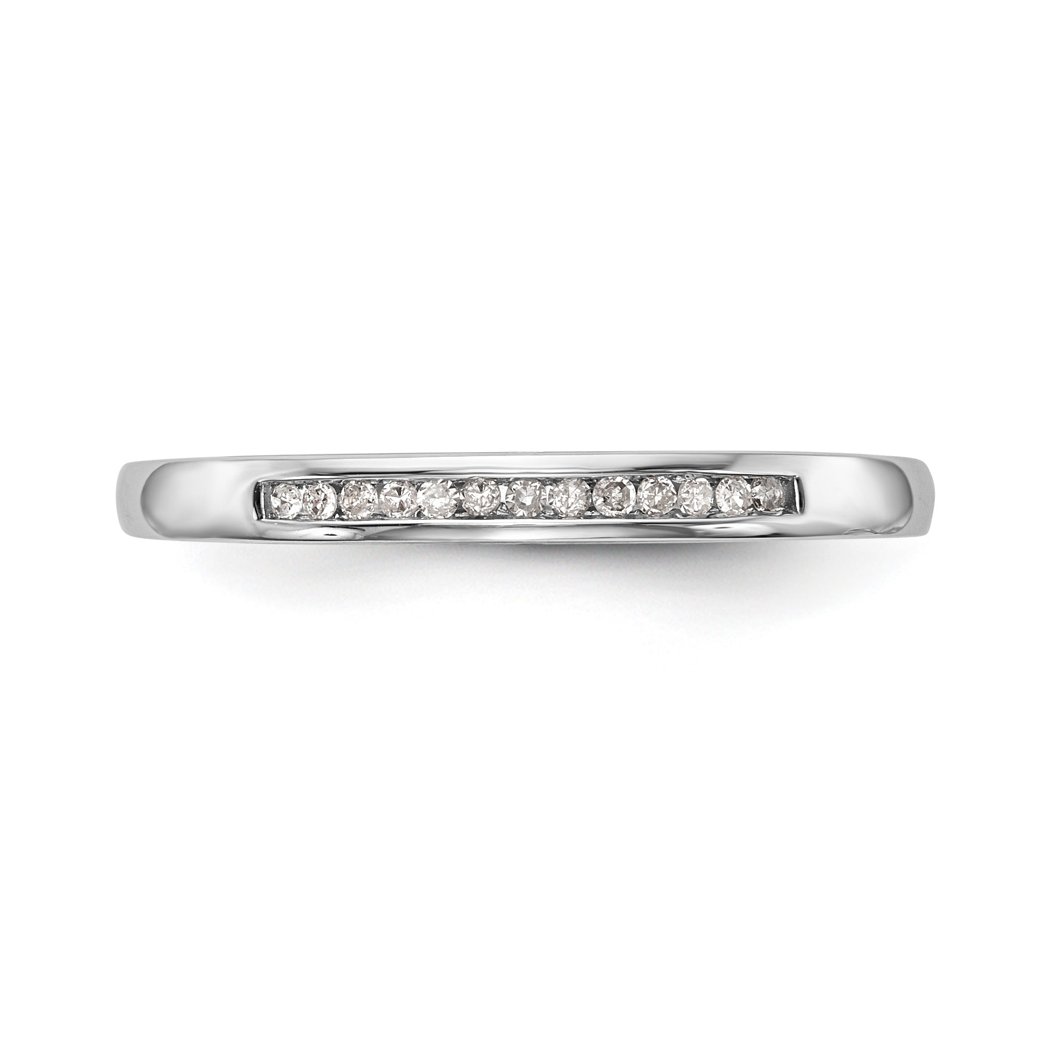 14K Weißgold Diamant-Trauring