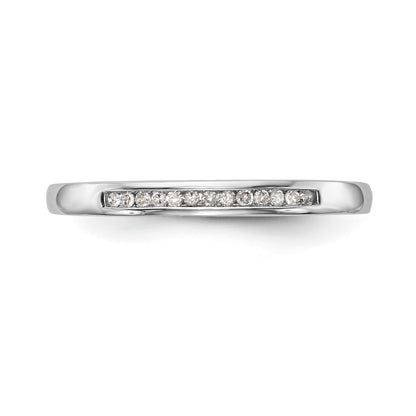 14K Weißgold Diamant-Trauring