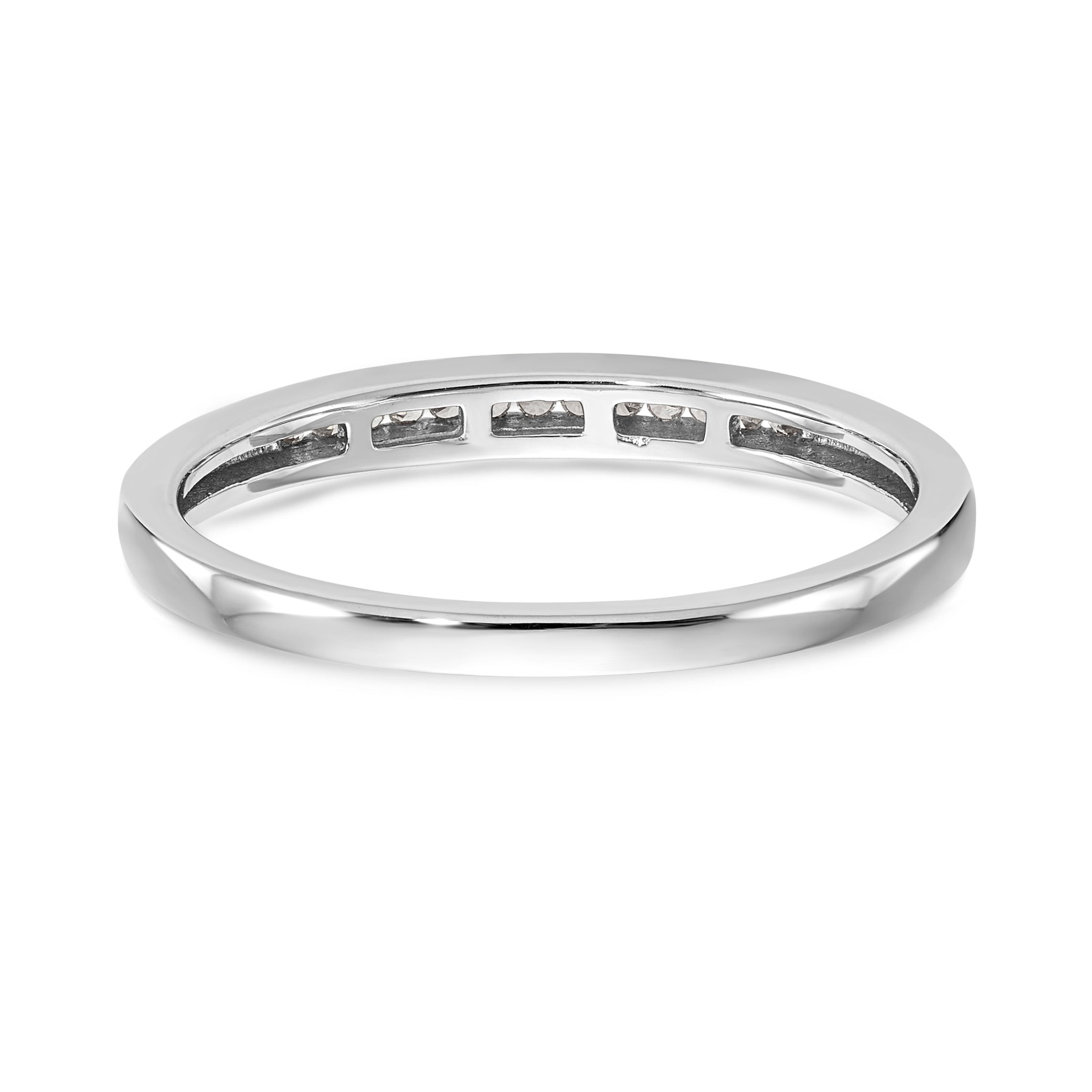 14K Weißgold Diamant-Trauring