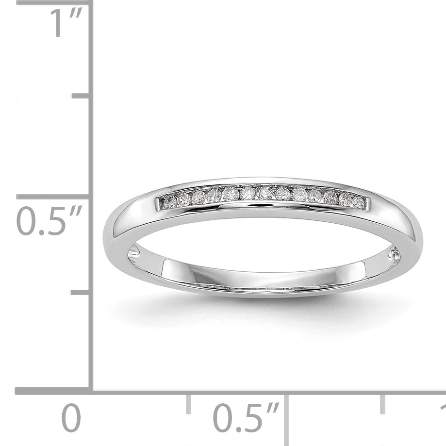 14K Weißgold Diamant-Trauring