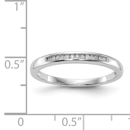 14K Weißgold Diamant-Trauring