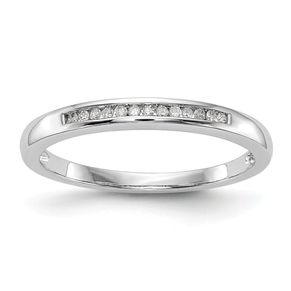 14K Weißgold Diamant-Trauring