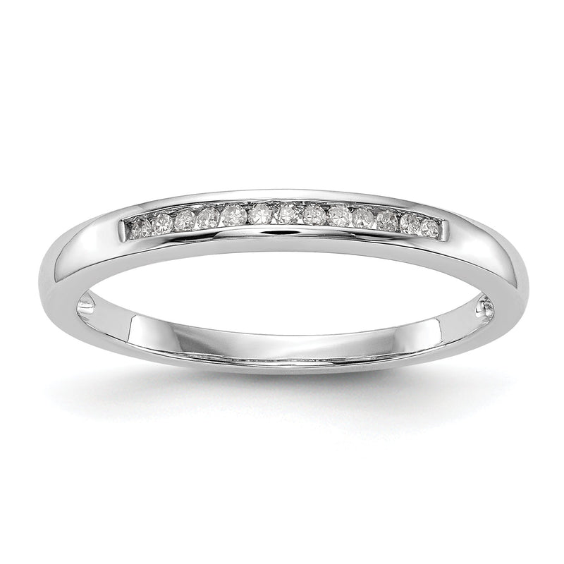 14K Weißgold Diamant-Trauring