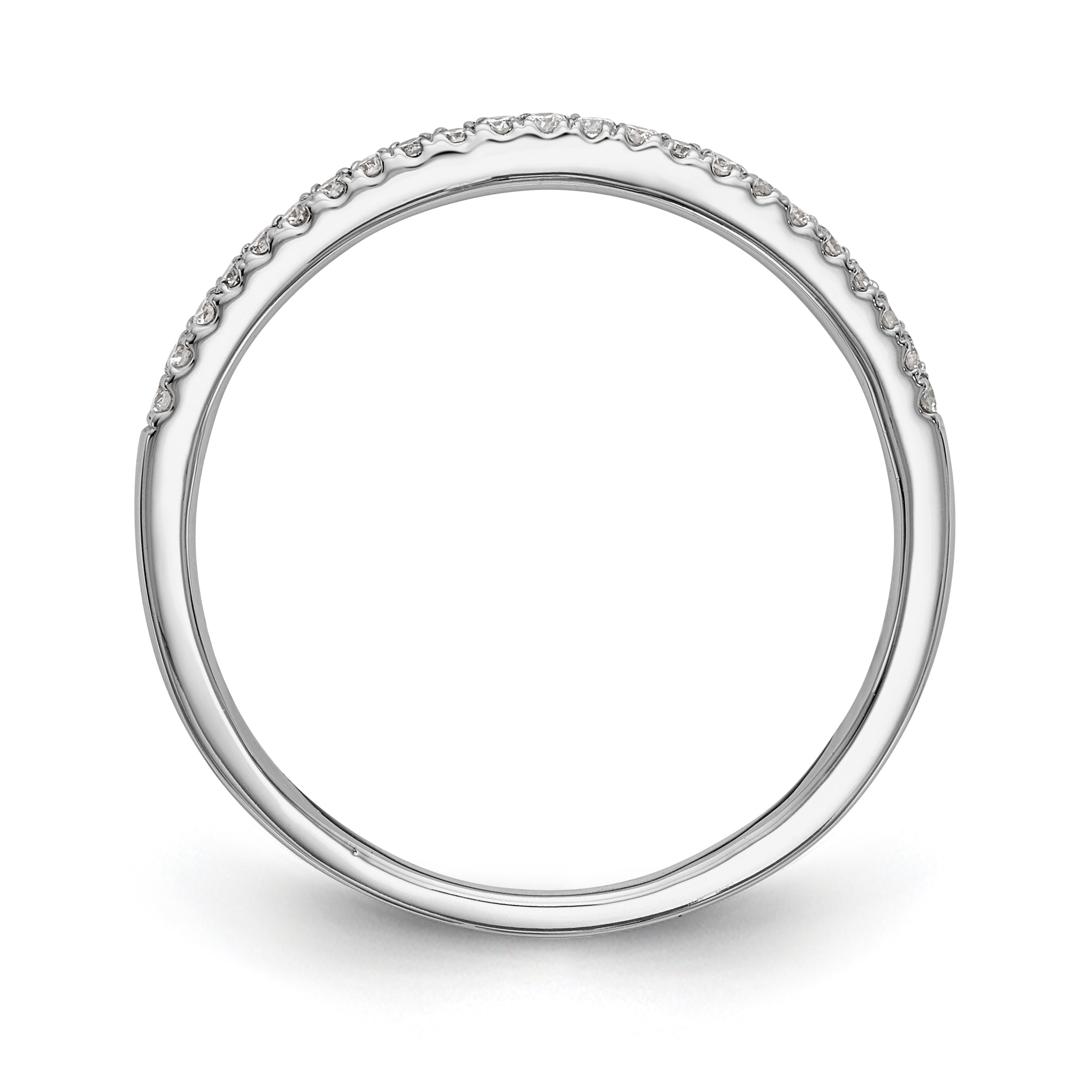 14K Weißgold Diamant-Trauring