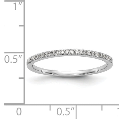 14K Weißgold Diamant-Trauring
