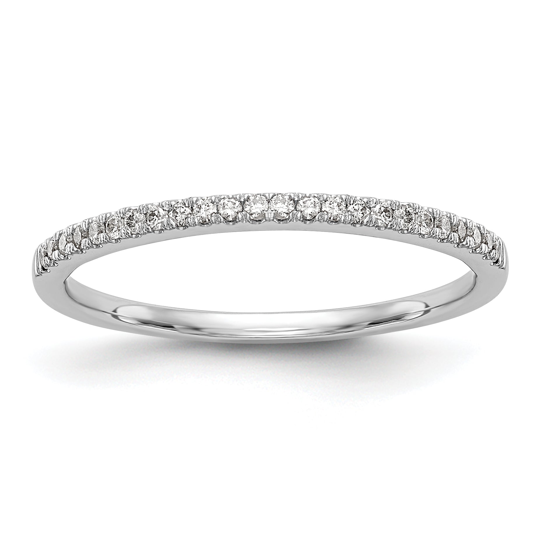14K Weißgold Diamant-Trauring