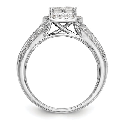 14K Weißgold Diamant-Trauring