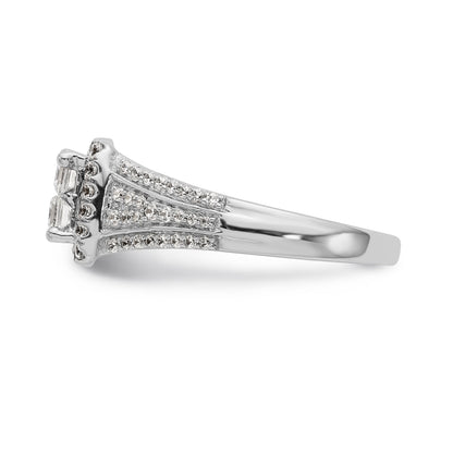 14K Weißgold Diamant-Trauring
