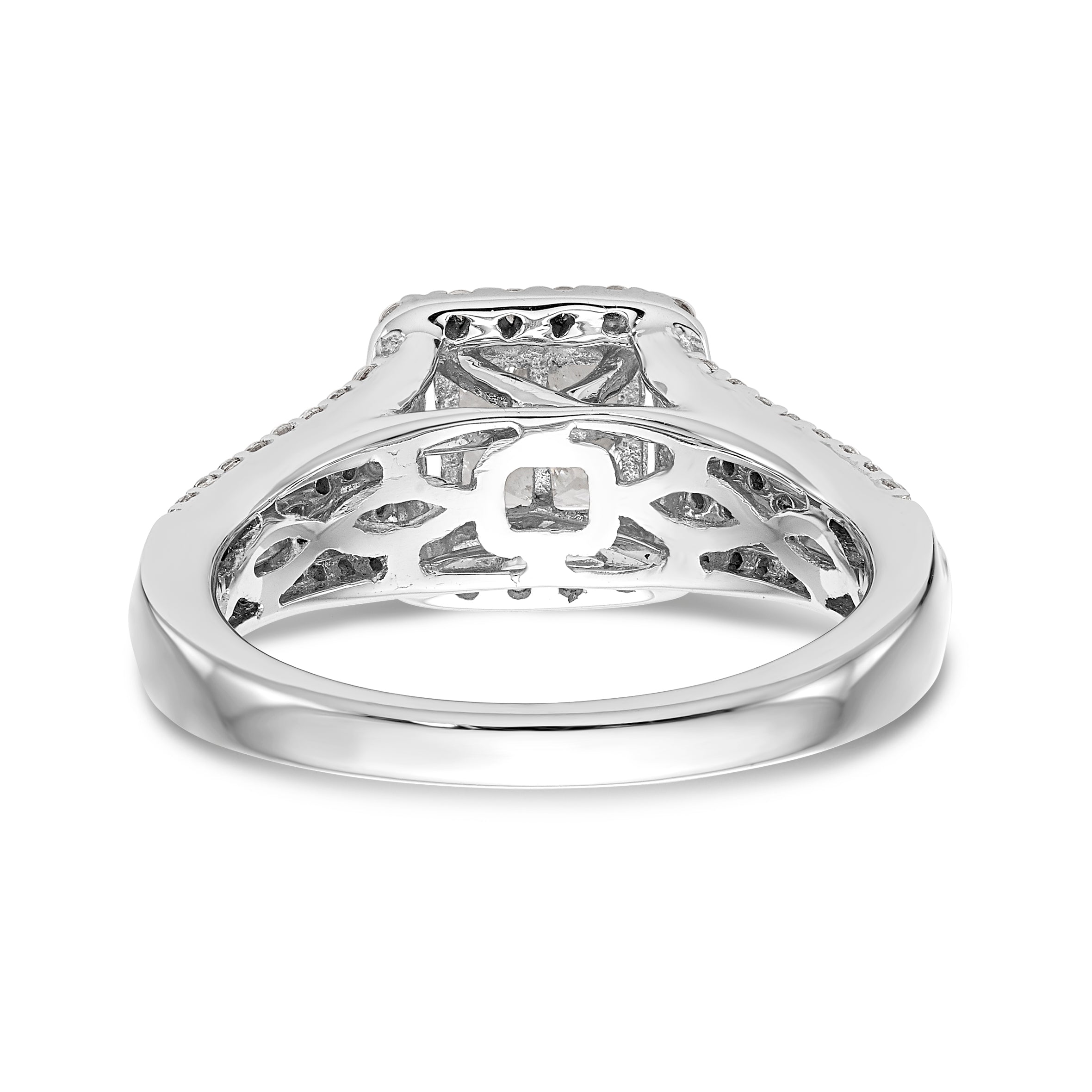 14K Weißgold Diamant-Trauring