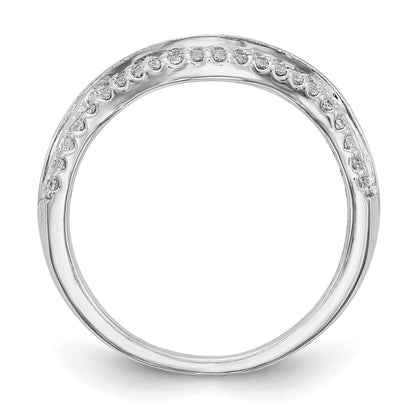 14K Weißgold Diamant-Trauring