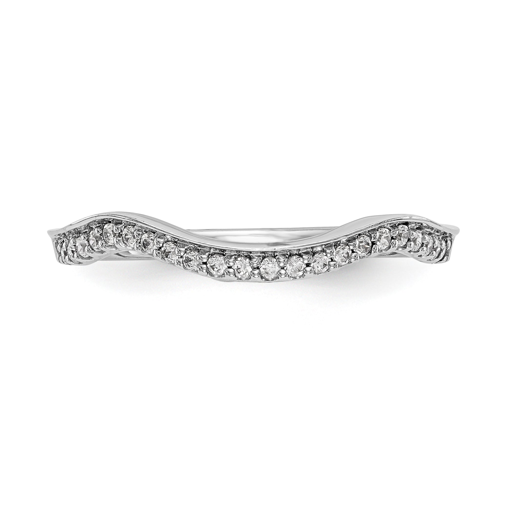 14K Weißgold Diamant-Trauring
