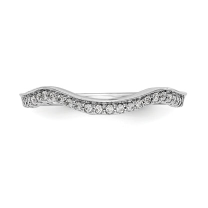 14K Weißgold Diamant-Trauring