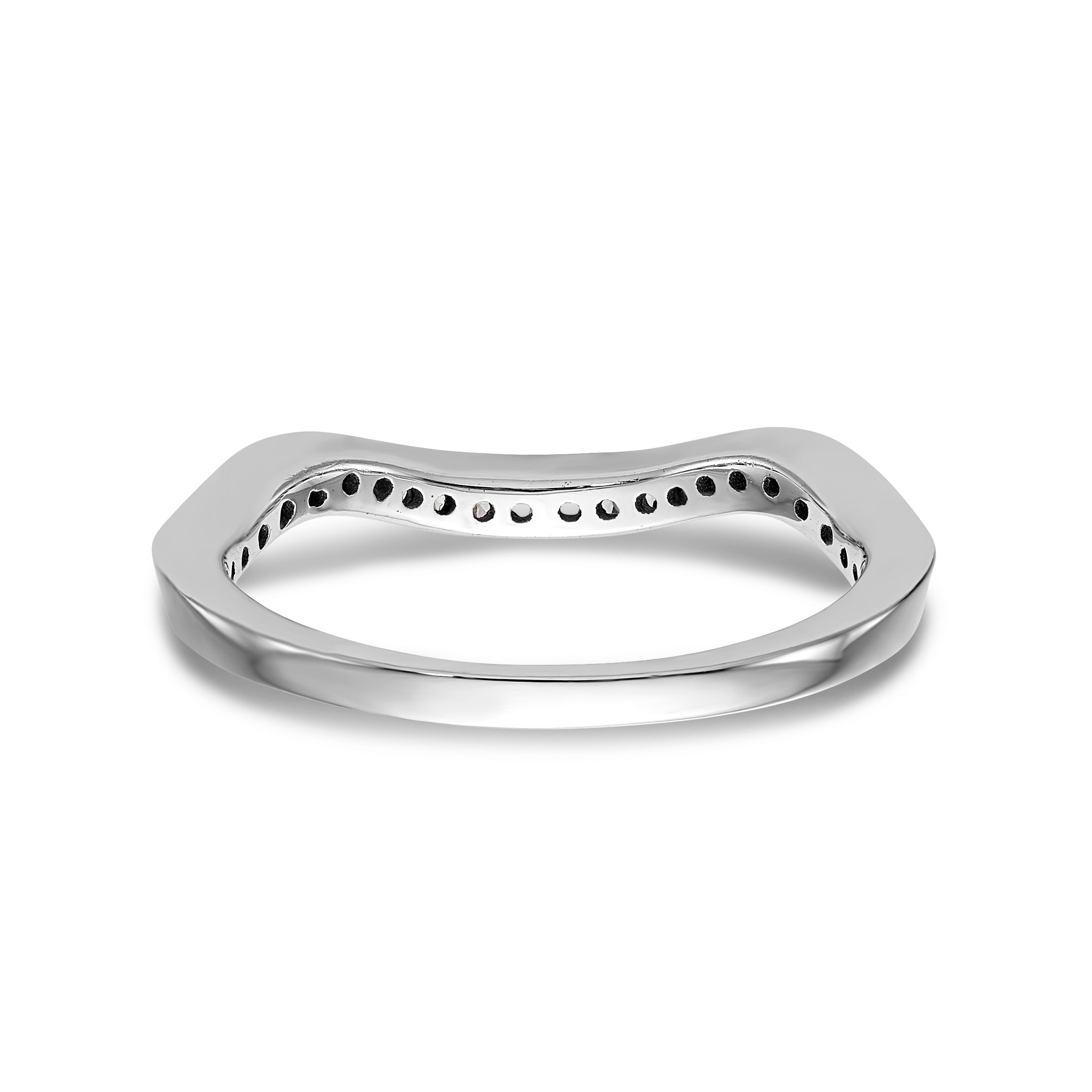 14K Weißgold Diamant-Trauring