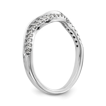 14K Weißgold Diamant-Trauring