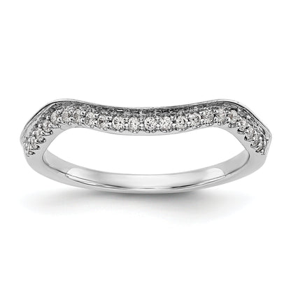 14K Weißgold Diamant-Trauring