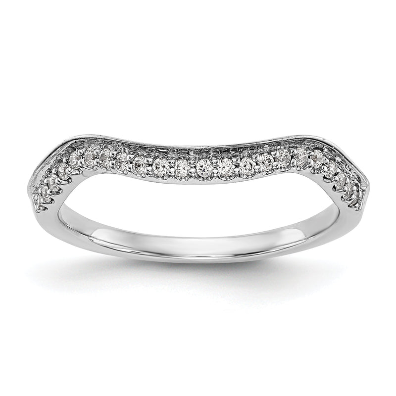 14K Weißgold Diamant-Trauring