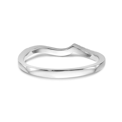 14K Weißgold Diamant-Konturring